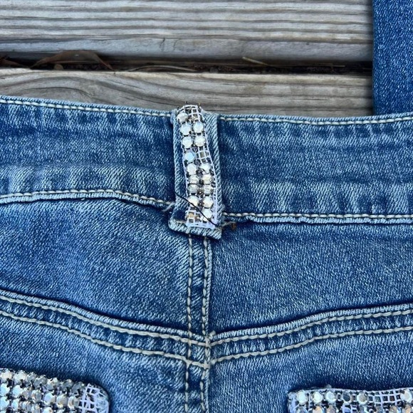 Y2K‎ Bisou Bisou Rhinestone Embellished Jeans - Picture 6 of 8